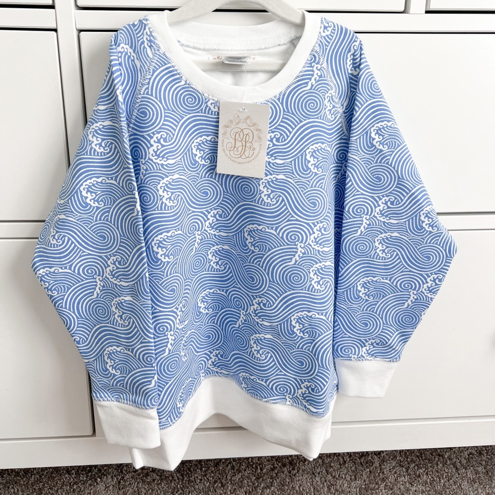 NWT Size 6 Beaufort Bonnett Company Waves Sweatshirt.